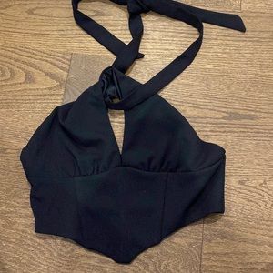 Brand new white fox crop top bustier